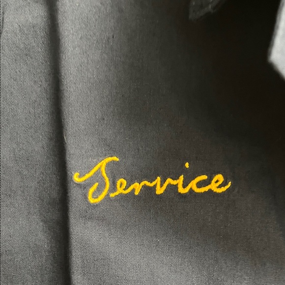 Service Works Men's Navy Blue Embroidered Casual Camp Shirt - Picture 4 of 8